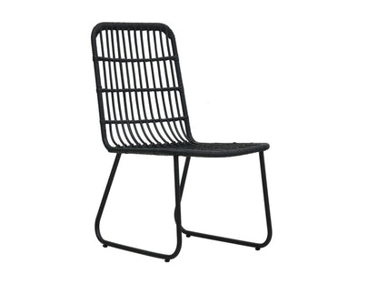 Ensemble de mobilier de jardin 2 pièces en résine tressée, noir