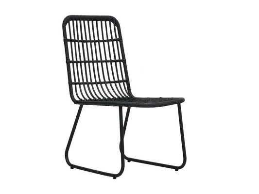 Ensemble de mobilier de jardin 2 pièces en résine tressée, noir