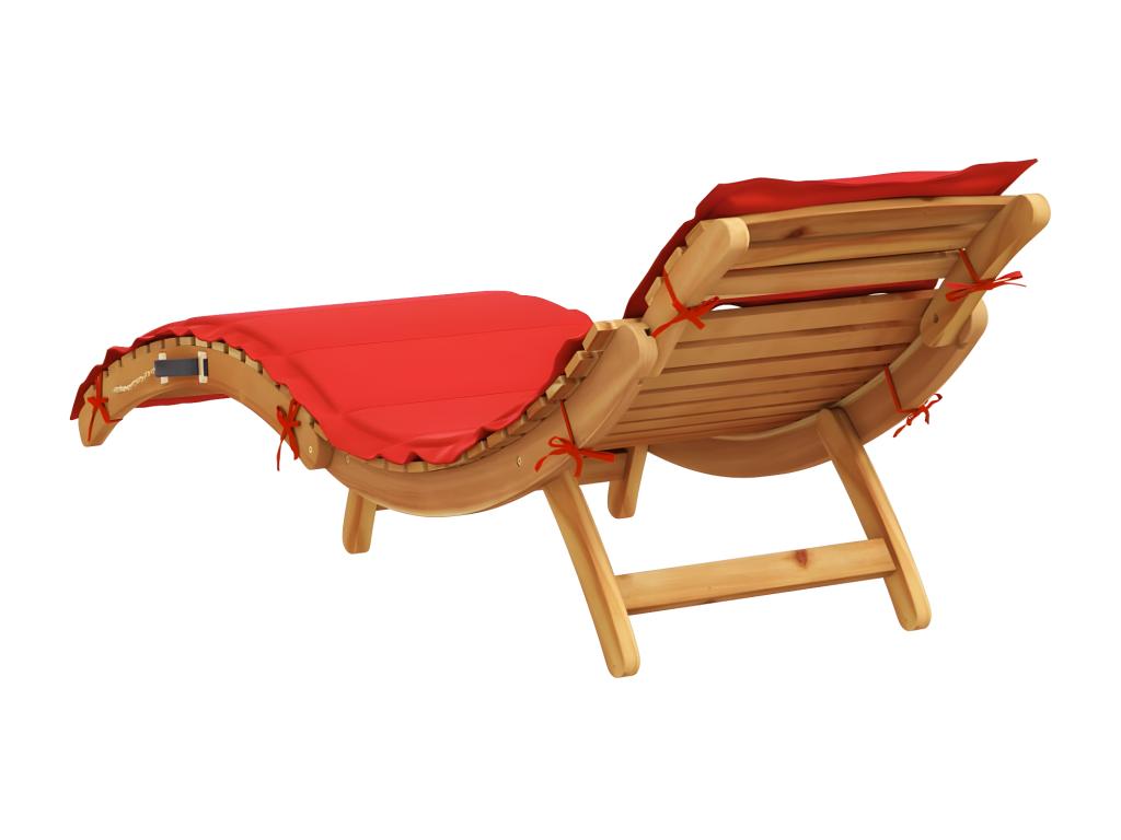 Chaise longue rouge