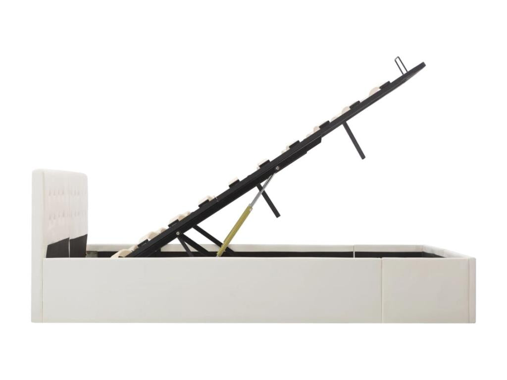 Cadre de lit en cuir, 180 x 200 cm, blanc