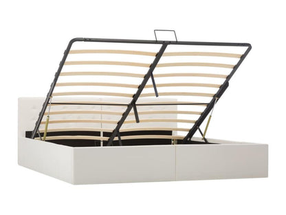 Cadre de lit en cuir, 180 x 200 cm, blanc