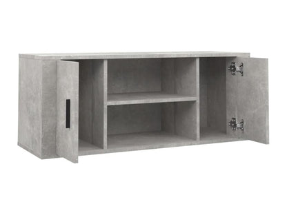 Meuble TV en bois composite, 100 x 35 x 40 cm, gris
