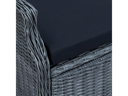 Ensemble de mobilier de jardin 5 pièces, gris