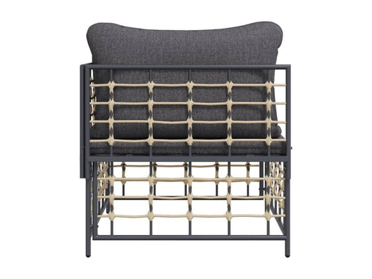 Canapé en résine tressée grise