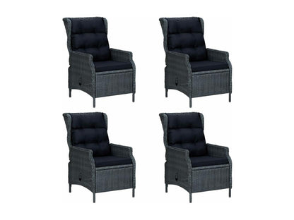 Ensemble de mobilier de jardin 5 pièces, gris