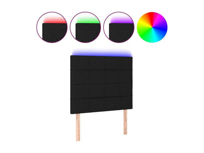 Lit en tissu, 80 x 5 x 118 cm, noir