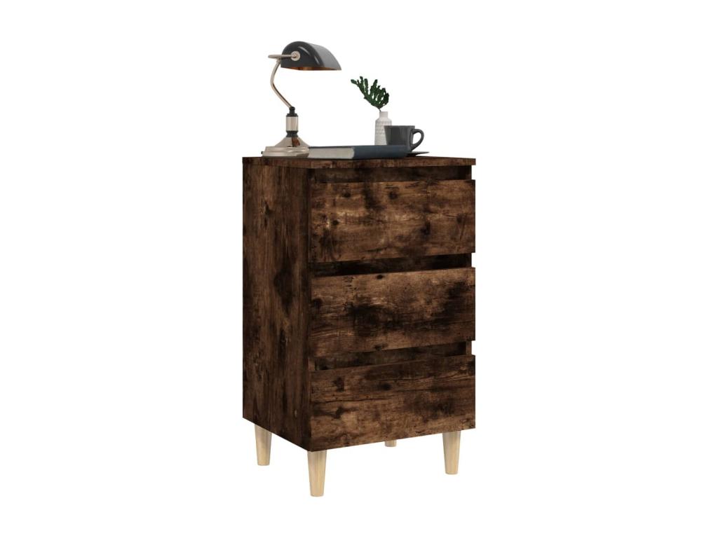 Table en bois effet chêne, 40 x 35 x 69 cm, marron