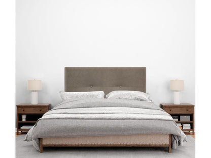 Lit en tissu, 110 x 105 cm, marron