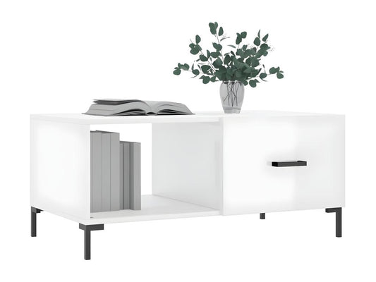 Table basse en bois composite, 90 x 50 x 40 cm, blanche