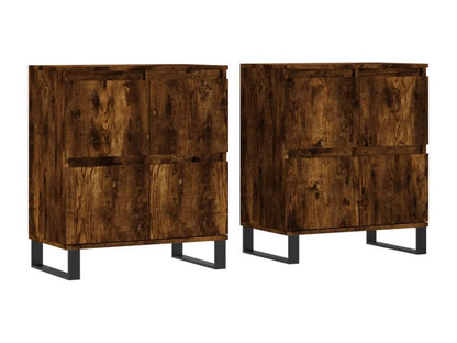 Buffet en bois imitation chêne, 2 pièces, marron
