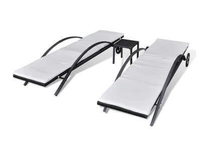 Table en résine tressée, noire