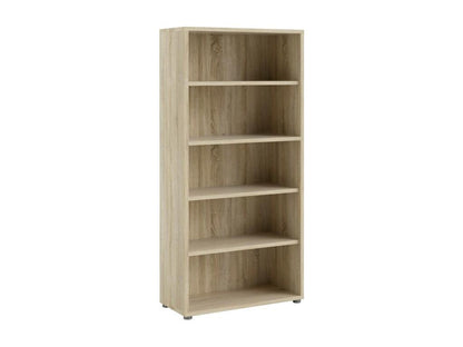 Bibliothèque en bois imitation chêne, 89 x 40 cm, beige