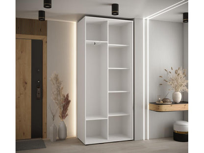 Armoire coulissante à 2 portes, 120 x 45 x 235,2 cm, blanche