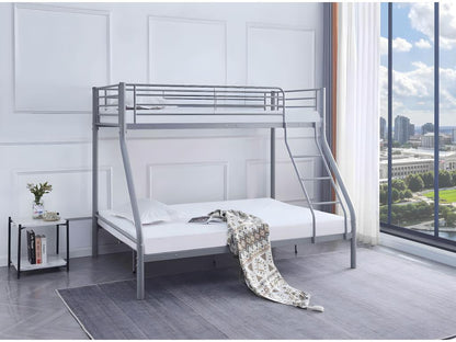 Cadre de lit superposé en métal, gris
