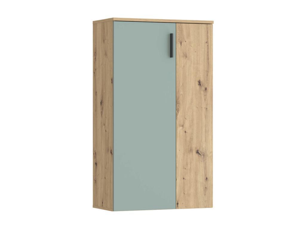 Meuble de maison en bois imitation chêne à 2 portes, vert