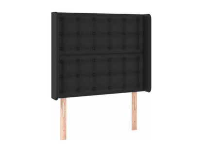 Lit en cuir, 103 x 16 x 118 cm, noir