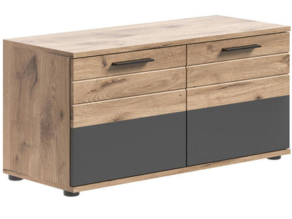 Banc en bois effet chêne, marron