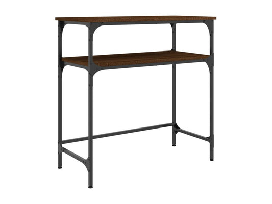 Table en bois effet chêne, 75 x 35,5 x 75 cm, marron