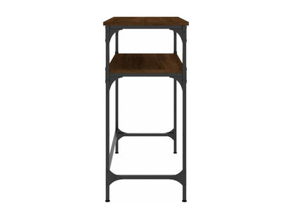 Table en bois effet chêne, 75 x 35,5 x 75 cm, marron