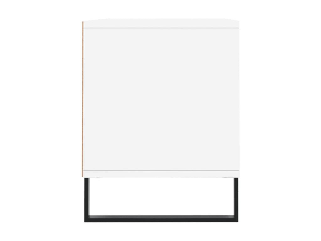 Meuble TV en bois composite, 100 x 34,5 x 44,5 cm, blanc