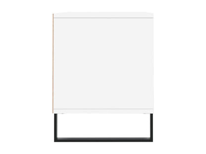 Meuble TV en bois composite, 100 x 34,5 x 44,5 cm, blanc
