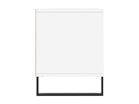 Meuble TV en bois composite, 100 x 34,5 x 44,5 cm, blanc