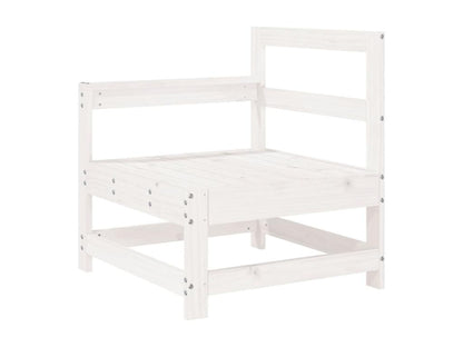 Ensemble de mobilier de jardin 7 pièces en pin massif blanc