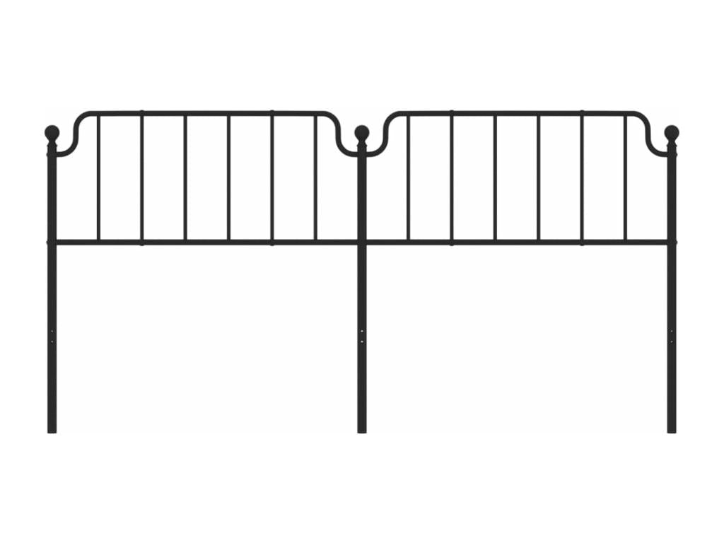 Lit en métal, 200 cm, noir