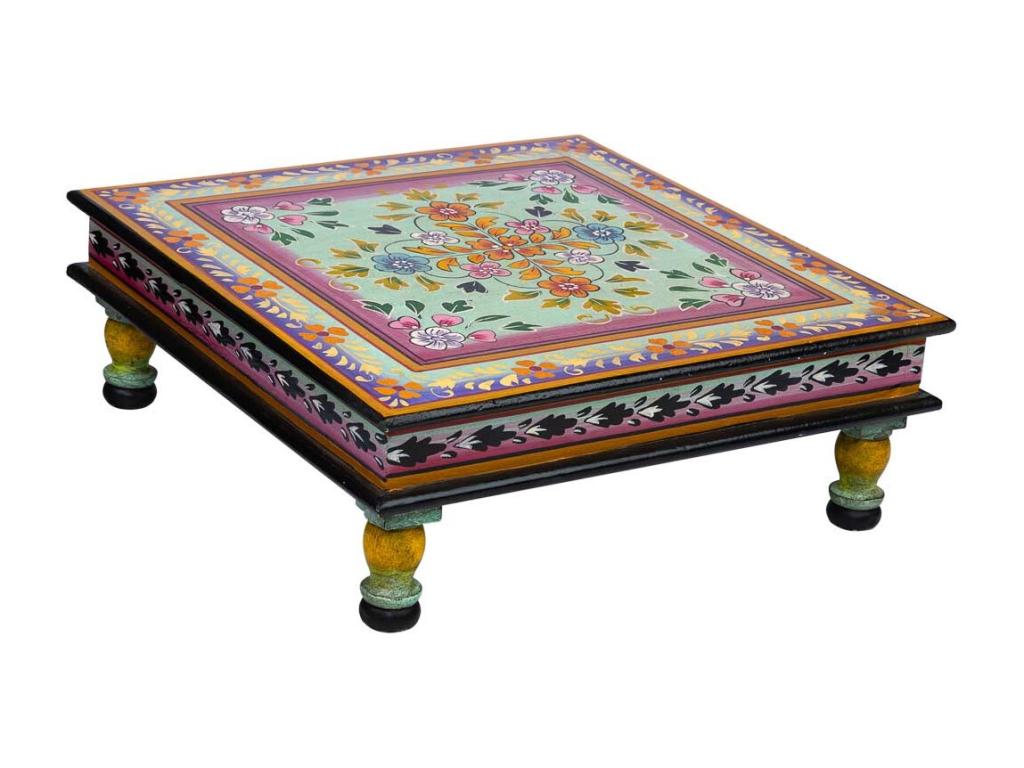 Table d'appoint, 45 x 45 x 16 cm, verte