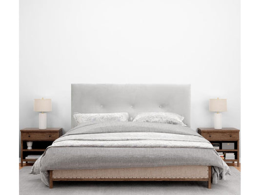 Lit en velours, 135 x 140 x 120 cm, blanc