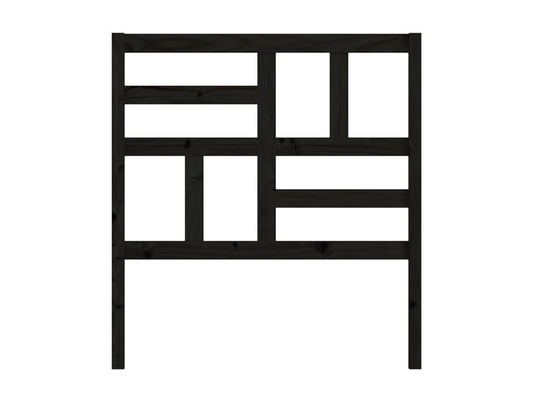 Lit en bois massif, 106 x 4 x 104 cm, noir