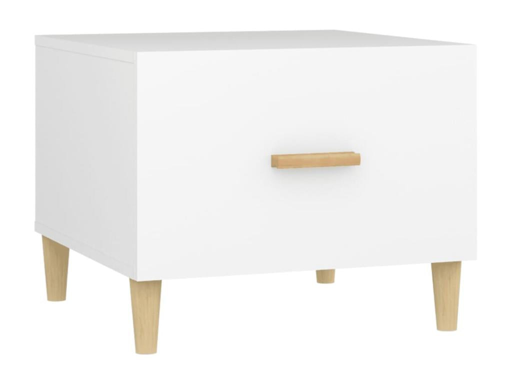 Table basse en bois composite, 50 x 50 x 40 cm, blanche