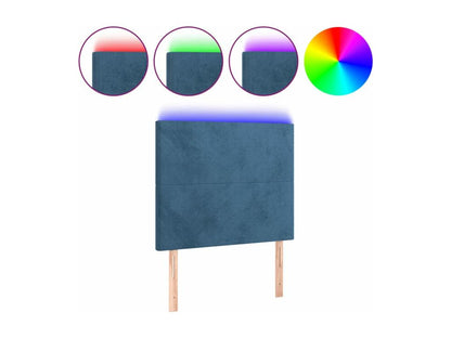 Lit en velours, 80 x 5 x 118 cm, bleu