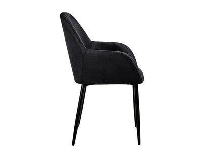 Fauteuil d'appoint en velours noir
