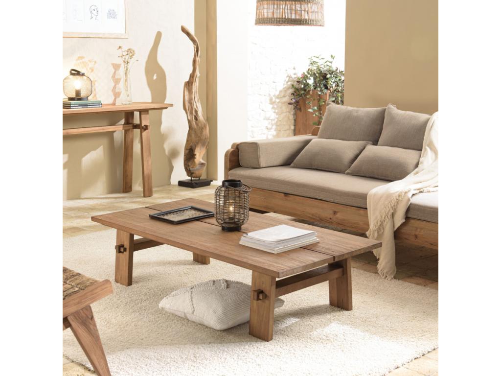 Table basse, 140 x 70 cm, marron