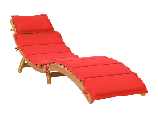 Chaise longue rouge