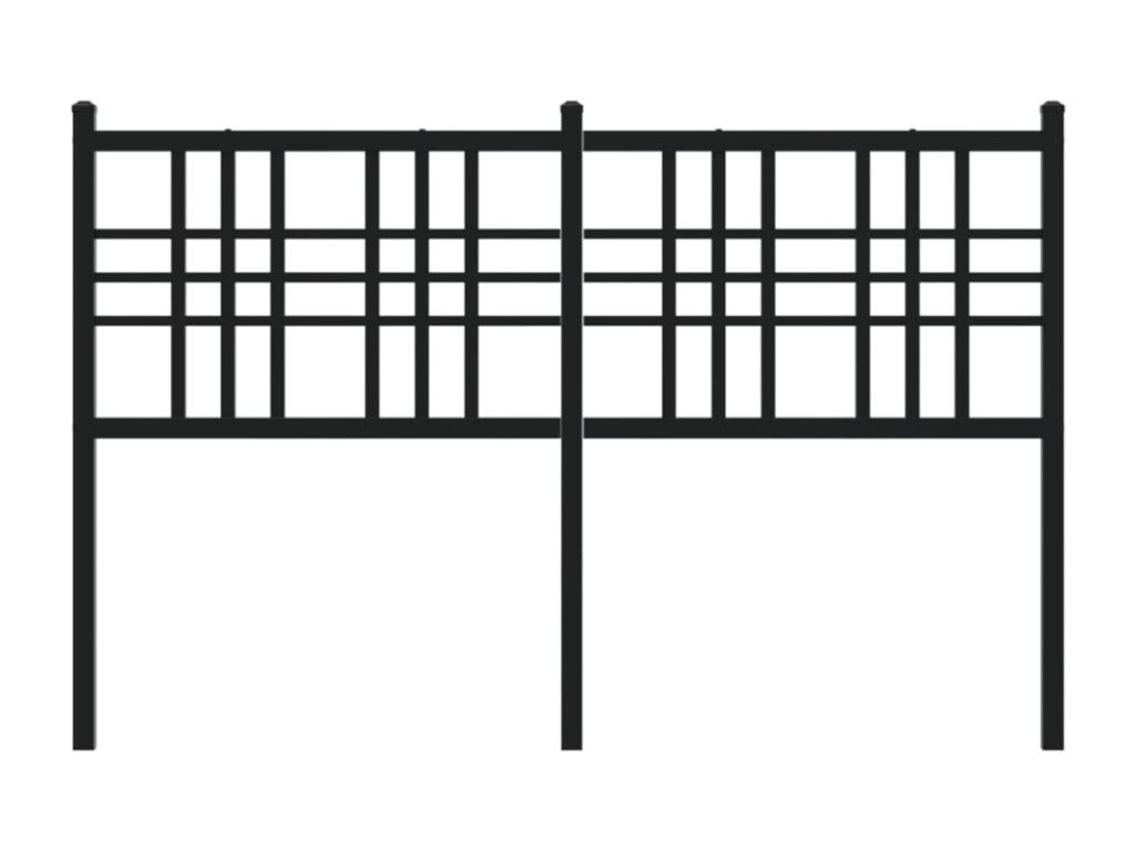 Lit en métal, 120 cm, noir