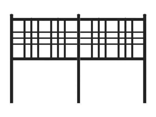 Lit en métal, 120 cm, noir