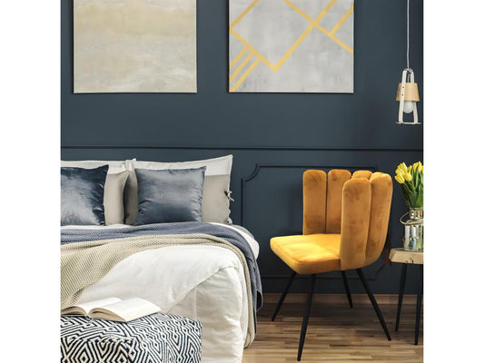 Meubles d'intérieur en velours, jaune