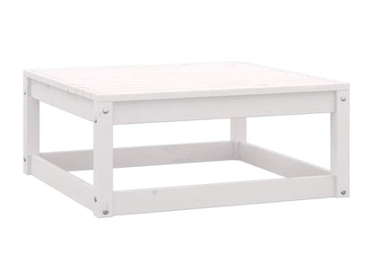 Ensemble de mobilier de jardin 8 pièces avec coussins, en pin massif blanc