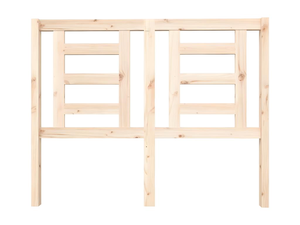 Lit en bois massif, 126 x 4 x 100 cm, marron