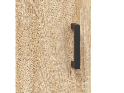 Buffet en bois imitation chêne, 69,5 x 34 x 180 cm, marron