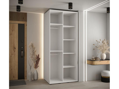Armoire coulissante à 2 portes, 110 x 60 x 235,2 cm, blanche