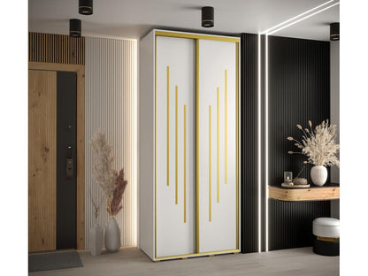 Armoire coulissante à 2 portes, 120 x 45 x 235,2 cm, blanche