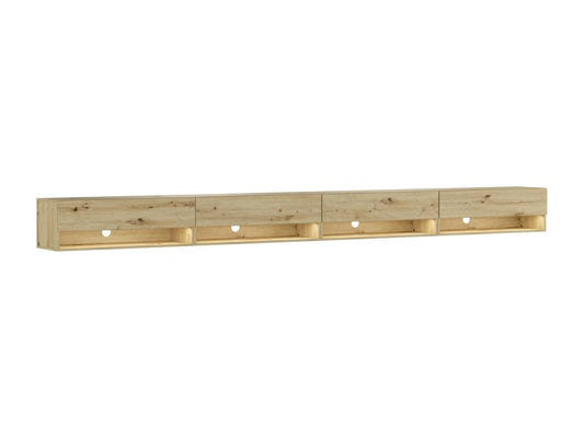 Banc en bois effet chêne, beige