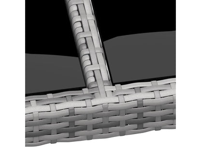 Ensemble de mobilier de jardin 11 pièces en résine tressée grise