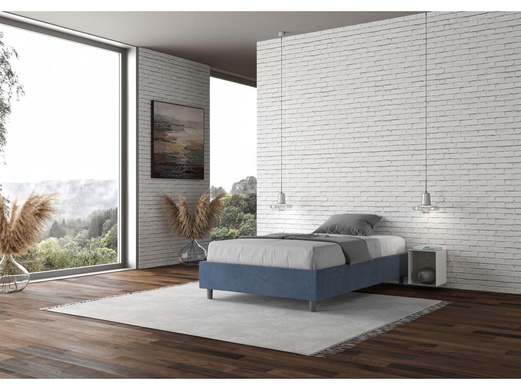 Cadre de lit, 140 x 210 cm, bleu