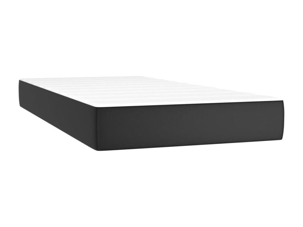 Matelas en cuir, 90 x 190 cm, noir