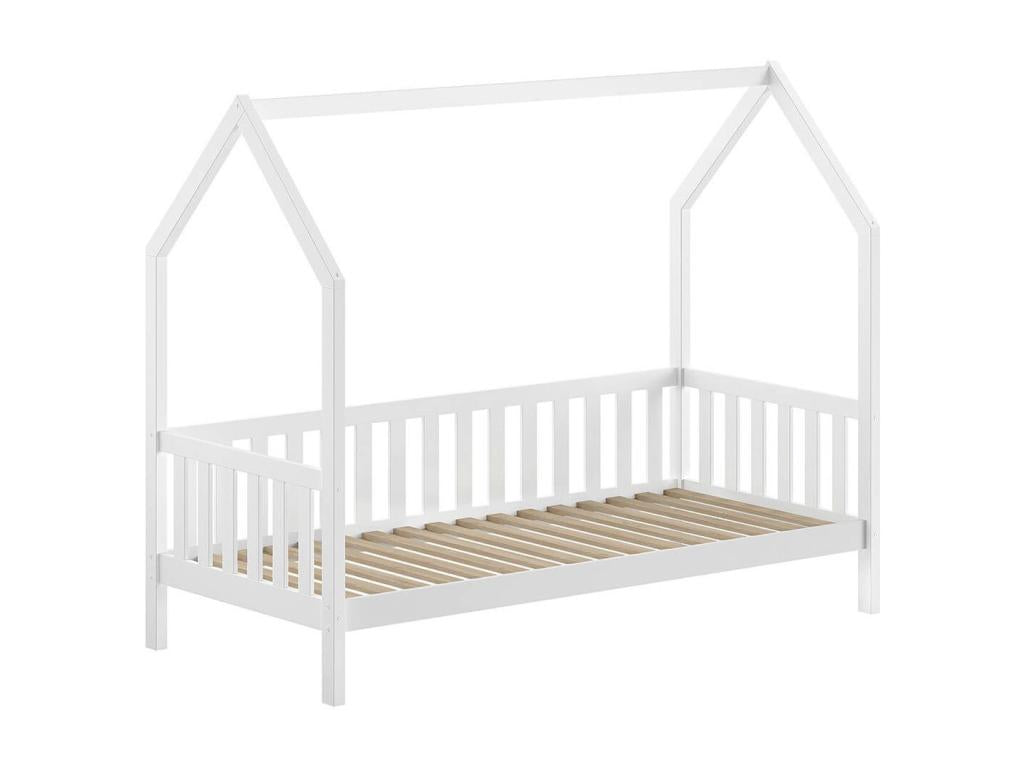 Lit en pin massif, 90 x 200 cm, blanc