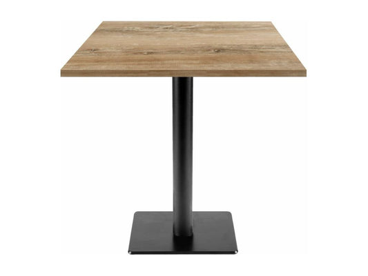 Table en bois effet chêne, 70 x 70 cm, marron